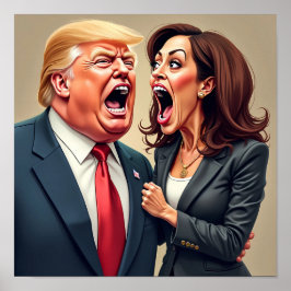 Póster Donald Trump Kamala harris
