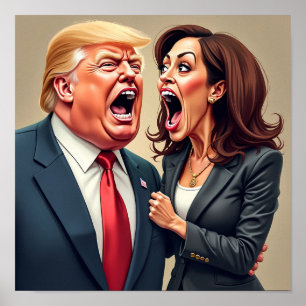 Póster Donald Trump Kamala harris