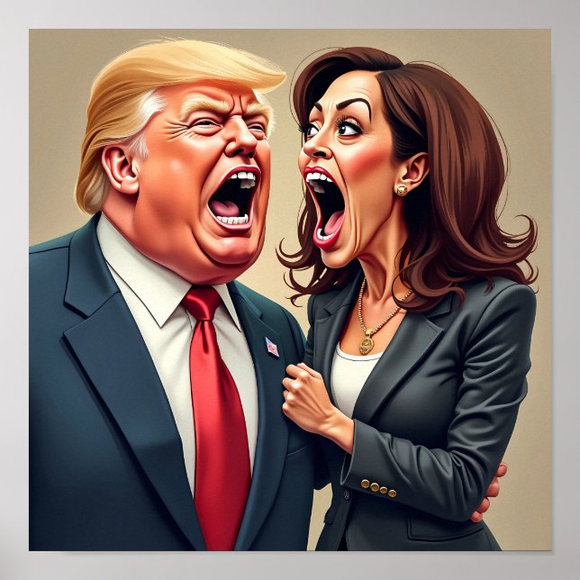 Póster Donald Trump Kamala harris (Frente)