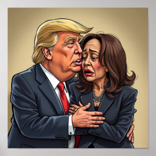 Póster Donald Trump Kamala harris