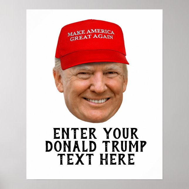 PÓSTER DONALD TRUMP MAGA PERSONALIZADA (Frente)