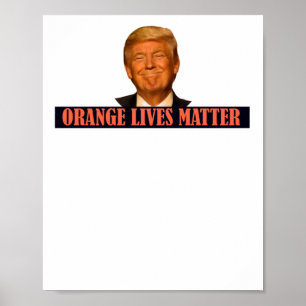 Póster Donald Trump Naranja vive Pegatina