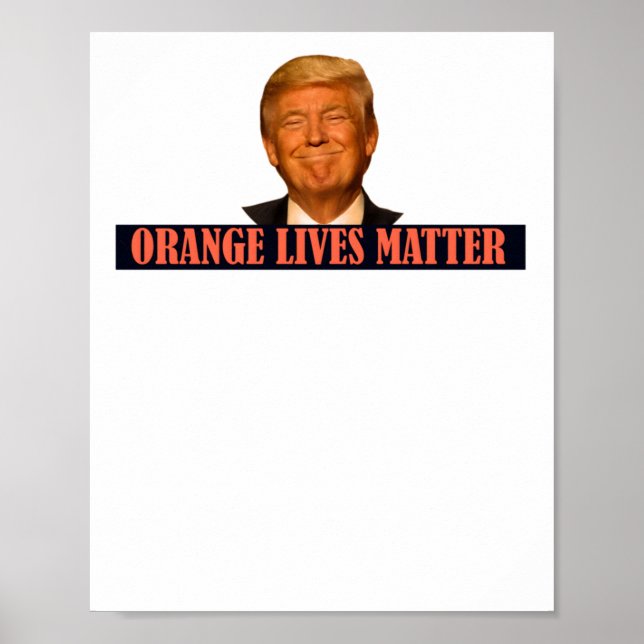 Póster Donald Trump Naranja vive Pegatina (Frente)