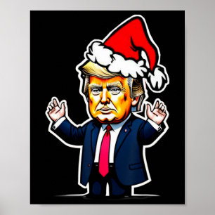 Póster Donald Trump Navidad para padres y mujeres Navidad
