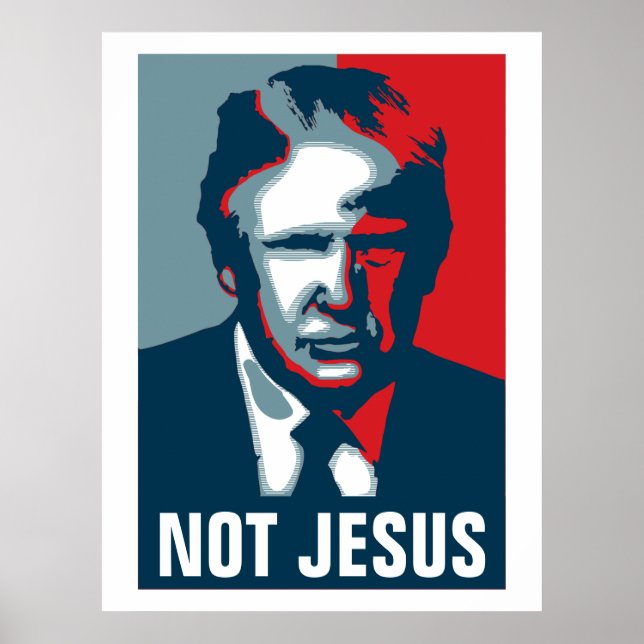Póster Donald Trump NO JESÚS (Frente)