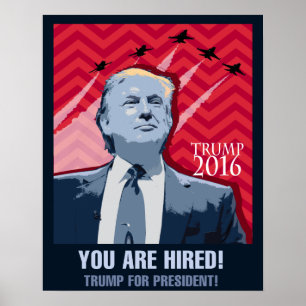 Póster Donald Trump para el poster 2016 del presidente