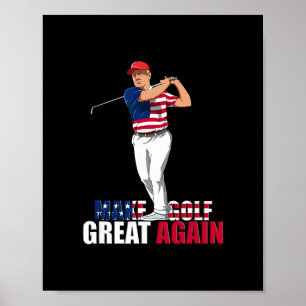 Póster Donald Trump - Regalo divertido de golf