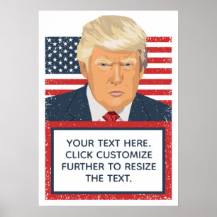 Póster Donald Trump su propio texto político