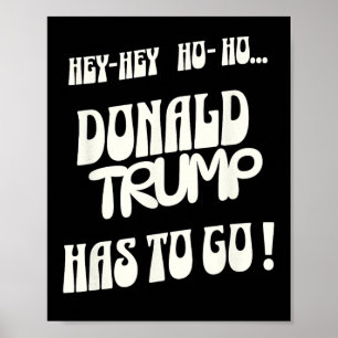 Póster Donald Trump Tiene Que Irse No Rey No Autoritario