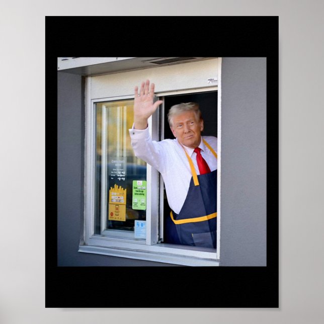 Póster Donald Trump Trabaja En La Estación De Fry Y Sosti (Frente)