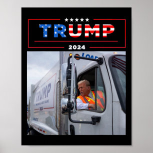 Póster Donald Trump viaja en basura camiseta
