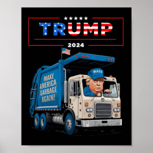 Póster Donald Trump viaja en basura camiseta