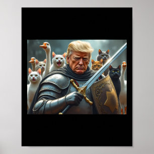 Póster Donald Trump vuelve a poner a los gatos seguros en
