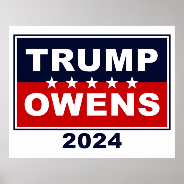 Póster Donald Trump y Candace Owens presidenciales de Est (Frente)