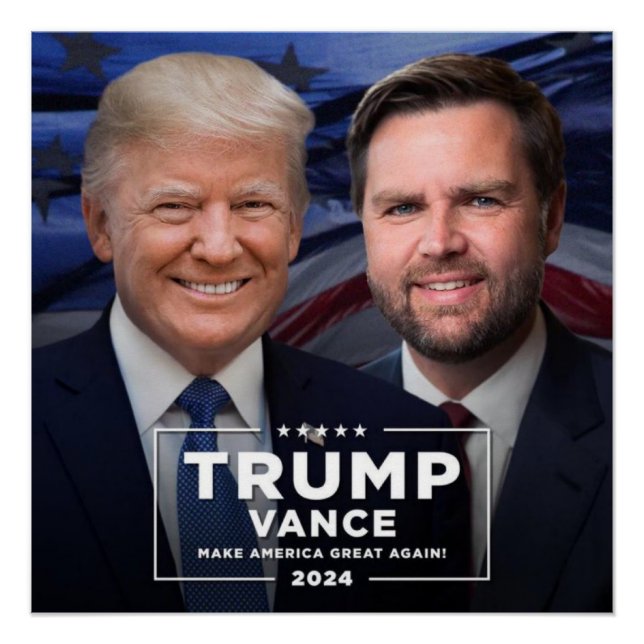 Póster Donald Trump y JD Vance (Anverso)