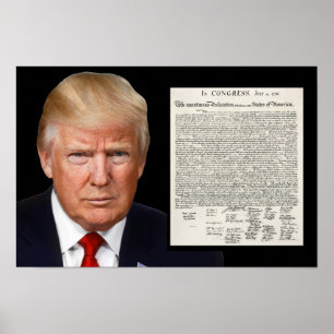 Póster Donald Trump y la declaración de independencia