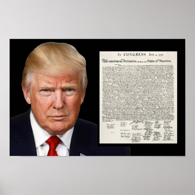 Póster Donald Trump y la declaración de independencia (Frente)