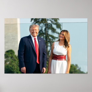 Póster Donald Trump y Melania 4 de julio de 2020
