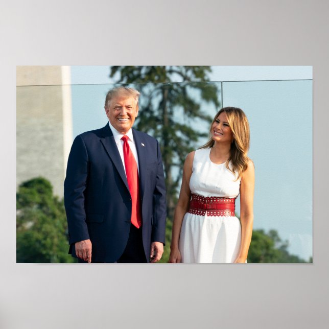 Póster Donald Trump y Melania 4 de julio de 2020 (Frente)