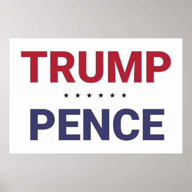 Póster Donald Trump y Mike Pence (elecciones de 2020 en E (Frente)