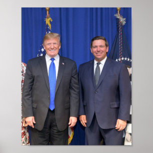 Póster Donald Trump Y Ron Desantis