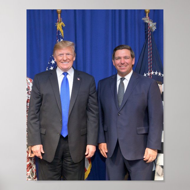 Póster Donald Trump Y Ron Desantis (Frente)