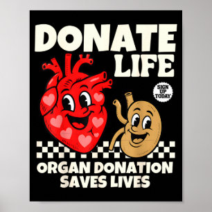 Póster Donar vida donación de sangre donación de órganos