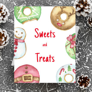 Póster Donas de Navidad baby shower Dulces y golosinas