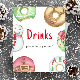 Póster Donas de Navidad galletas baby shower Bebidas