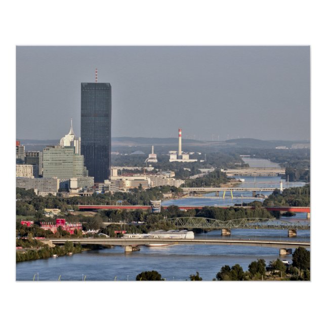 Póster Donaucity, Viena Austria (Anverso)