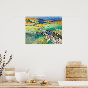 Póster "Donde canta el agua" - Un paisaje de Yorkshire