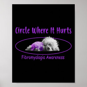 Póster Donde duele Fibromialgia Conciencia Bichon Frise