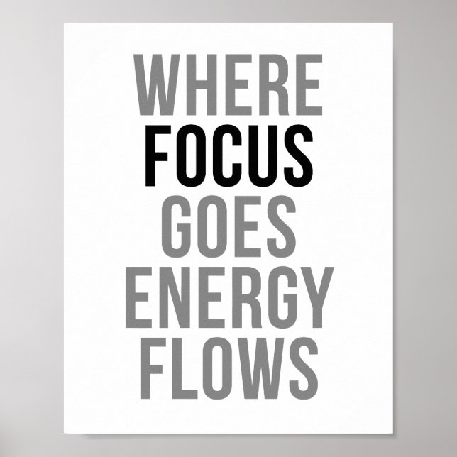 Póster Donde el foco va hacia los flujos de energía (Frente)