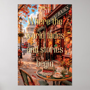 Póster Donde el mundo se desvanece Londres Daunt Books Ar