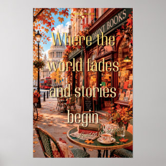 Póster Donde el mundo se desvanece Londres Daunt Books Ar