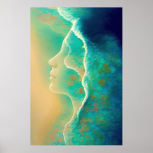 Póster "Donde el océano se convierte en memoria" - Verde 