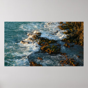 Póster Donde el océano se encuentra con las rocas