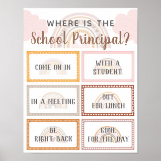 Póster ¿Dónde está el arco iris del Rótulo de la oficina 