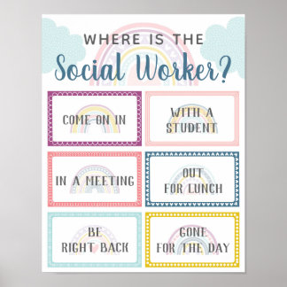 Póster ¿Dónde está el arcoiris del Rótulo de la puerta de