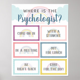 Póster ¿Dónde está el arcoiris del Rótulo de la puerta de