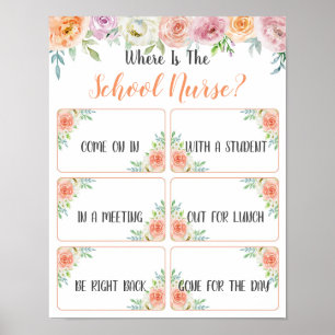 Póster ¿Dónde está el Rótulo de la oficina de enfermería