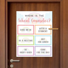 Póster ¿Dónde está el Rótulo de la oficina del consejero 