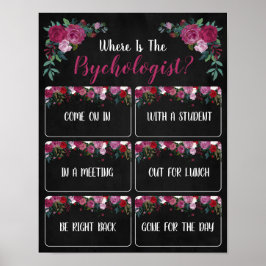 Póster ¿Dónde está el Rótulo de la puerta de la oficina d