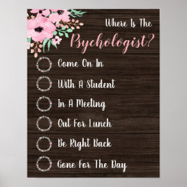 Póster ¿Dónde está el Rótulo de la puerta de la oficina d