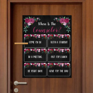 Póster ¿Dónde está el Rótulo de la Puerta de la Oficina d