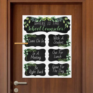 Póster ¿Dónde está el Rótulo de la Puerta de la Oficina d