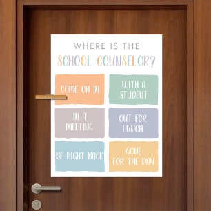 Póster ¿Dónde está el Rótulo de la Puerta de la Oficina d