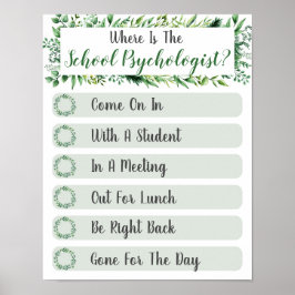 Póster ¿Dónde está el Rótulo de la puerta de la oficina d