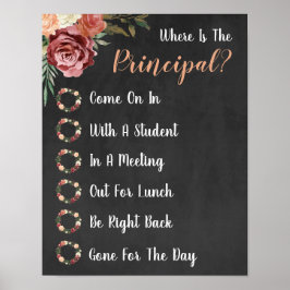 Póster ¿Dónde está el Rótulo principal de puertas de ofic