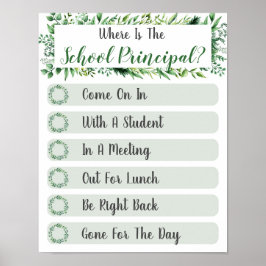 Póster ¿Dónde está el Rótulo principal de puertas de ofic